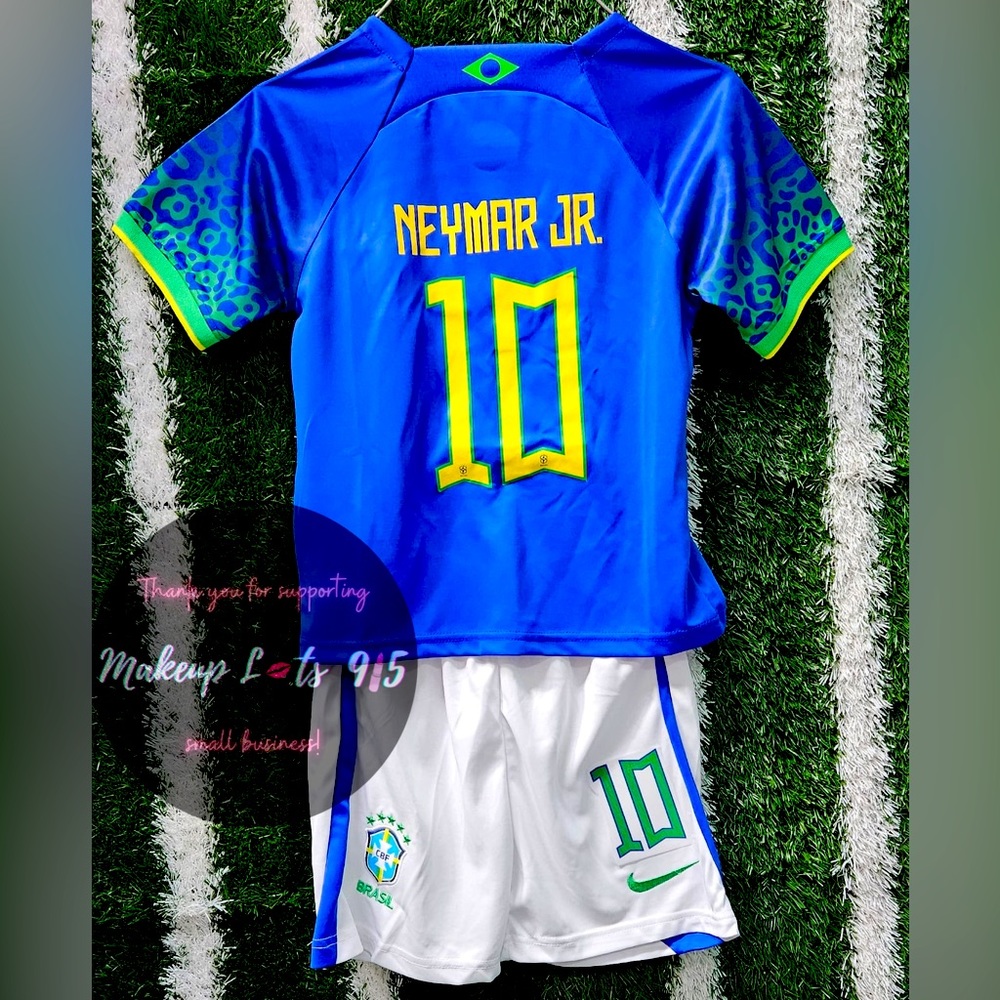 Brazil Away Neymar Jr Soccer Kit